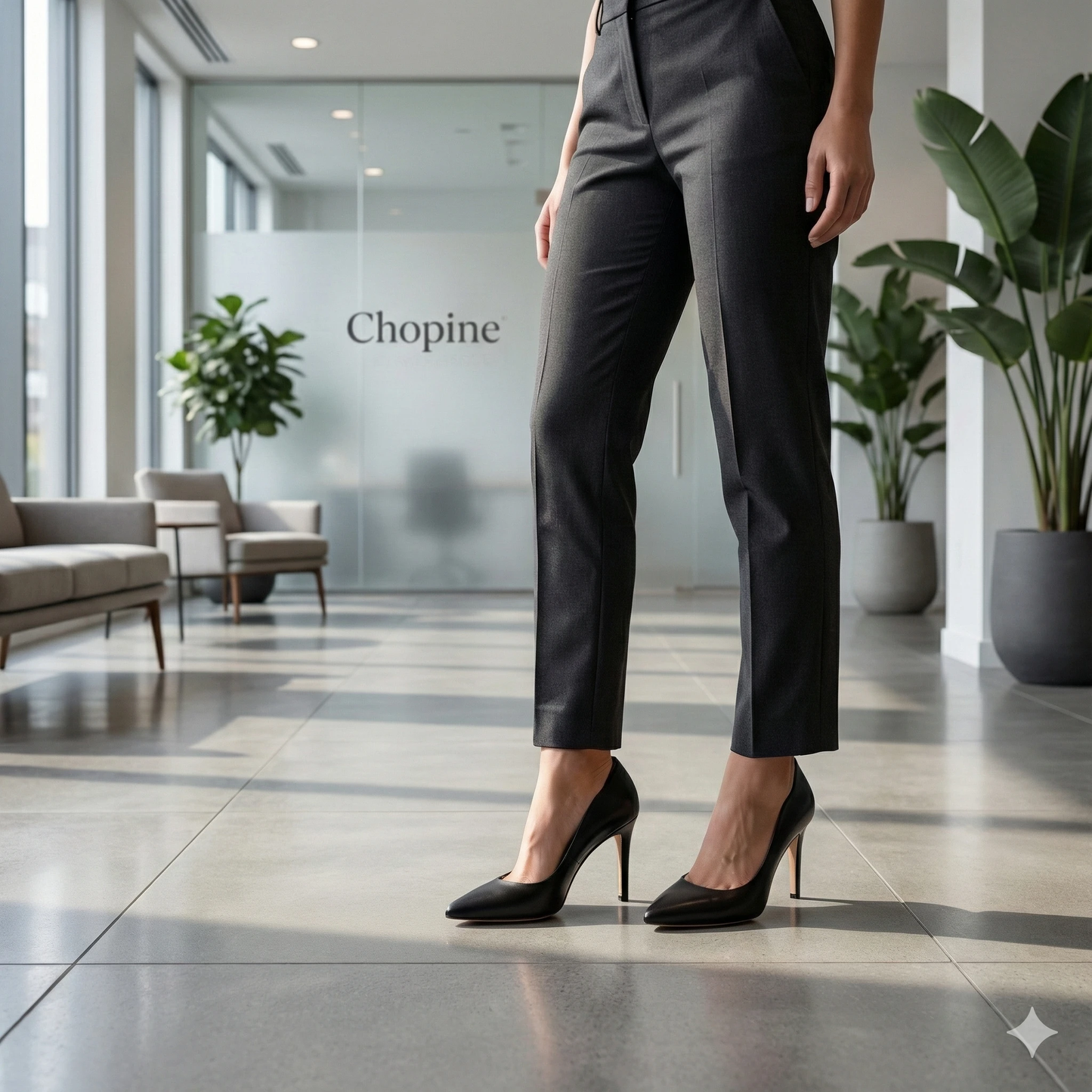 Elegant Black Scalloped Edge Leather Pointed Toe Stiletto Pumps